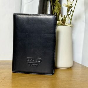 Coach Black Leather Passport Holder